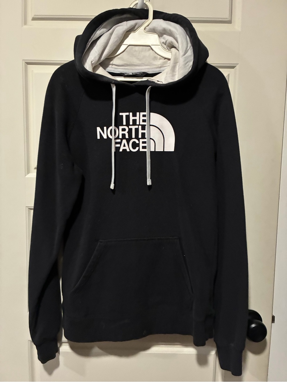 The North Face Women’s Black Pullover Hoodie with White Logo